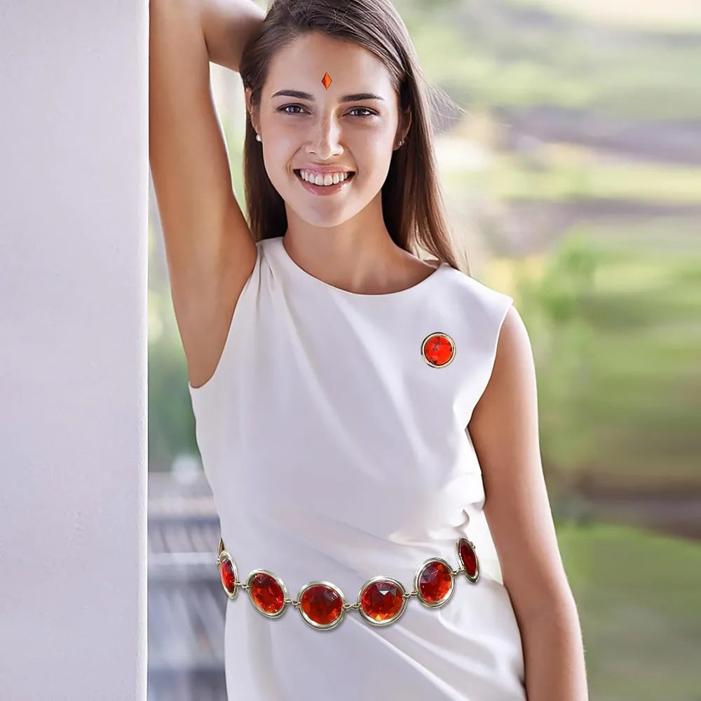 « Lot 5 Ceintures Femme – Cosplay Anime & Pierres Rouges »