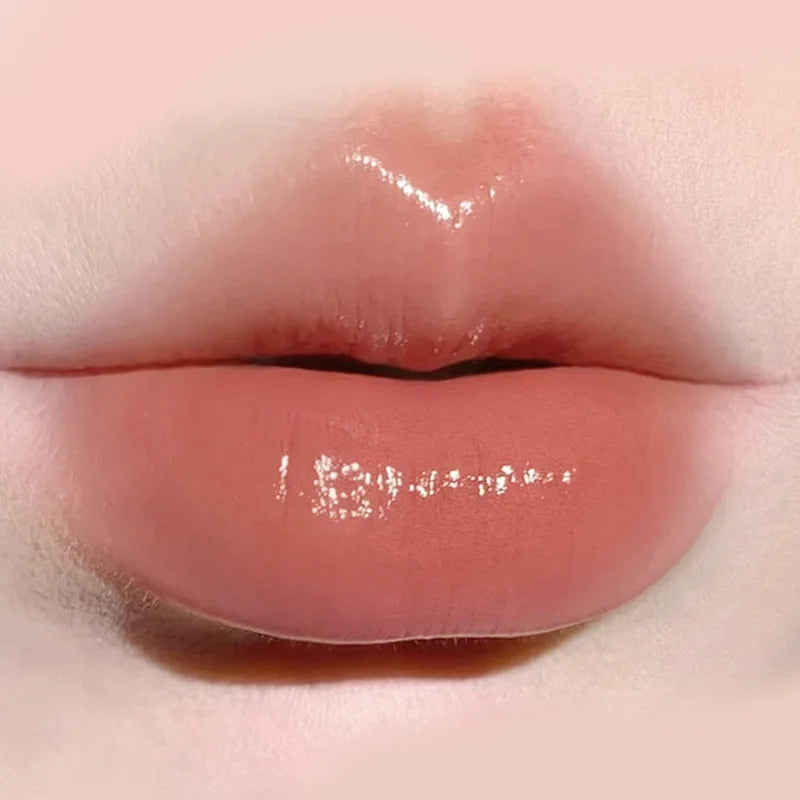 Rouge à Lèvres Nude – Fini Miroir, Baume Hydratant, Teinte Naturelle Russet, Maquillage des Lèvres