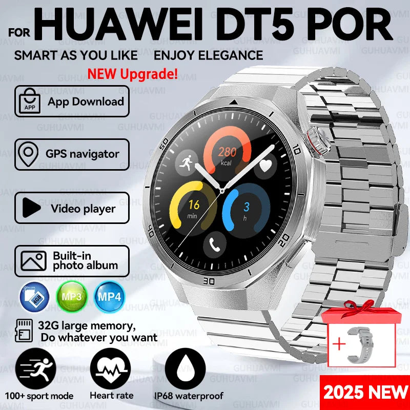 Montre connectée HUAWEI GT 5 Pro, mémoire de 32 go, AGPS Beidou, Navigation, écran saphir, vidéo HD, appel Bluetooth, nouveauté 2025