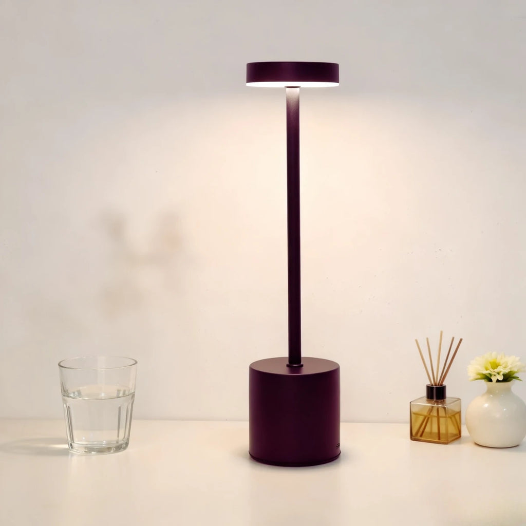 LED Ambient Table Lamp – USB Rechargeable Touch-Control Dimmable Night Light