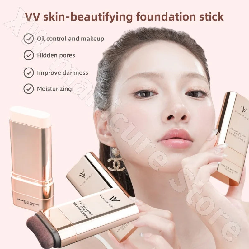 Fond de teint stick double embout – Anti-cernes, illumine la peau, waterproof – Longue tenue, 20 g