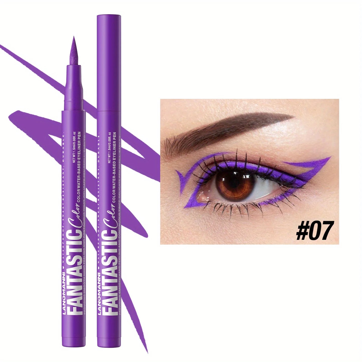 Eyeliner Stylo 1 pc — waterproof, séchage rapide, résistant à l’huile et anti-bavures, longue tenue, ultra-fin