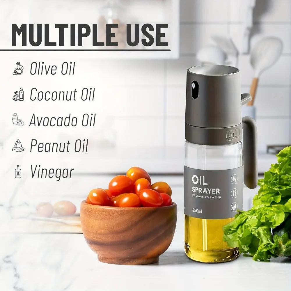 250ml Olive Oil Sprayer – BPA-Free High Borosilicate Glass Oil Mister for Air Fryer, BBQ & Cooking