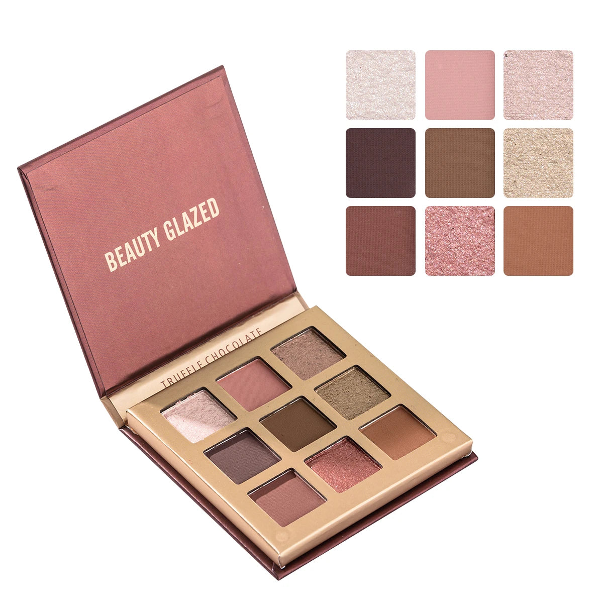 Palette de fards à paupières 9 couleurs nacrées, mates et longue tenue, waterproof