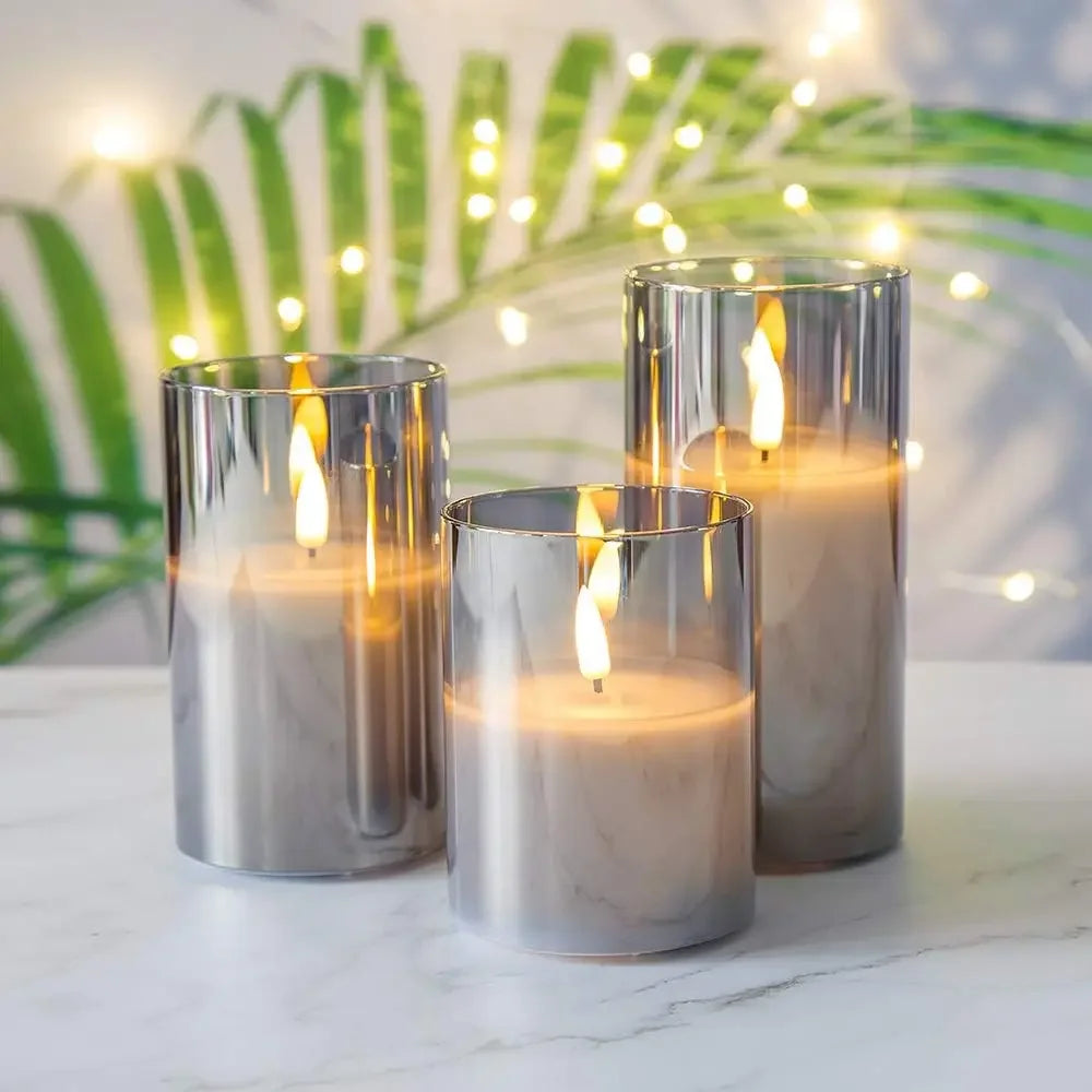 3PCS LED Flameless Candles with Remote Control – Flickering Candle Set for Home & Event Decor