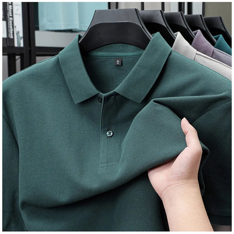 Polo 100% coton pour hommes – T-shirt respirant décontracté d'été, 19 couleurs, idéal pour le golf et le sport, décontracté d'affaires, finition semblable à la soie