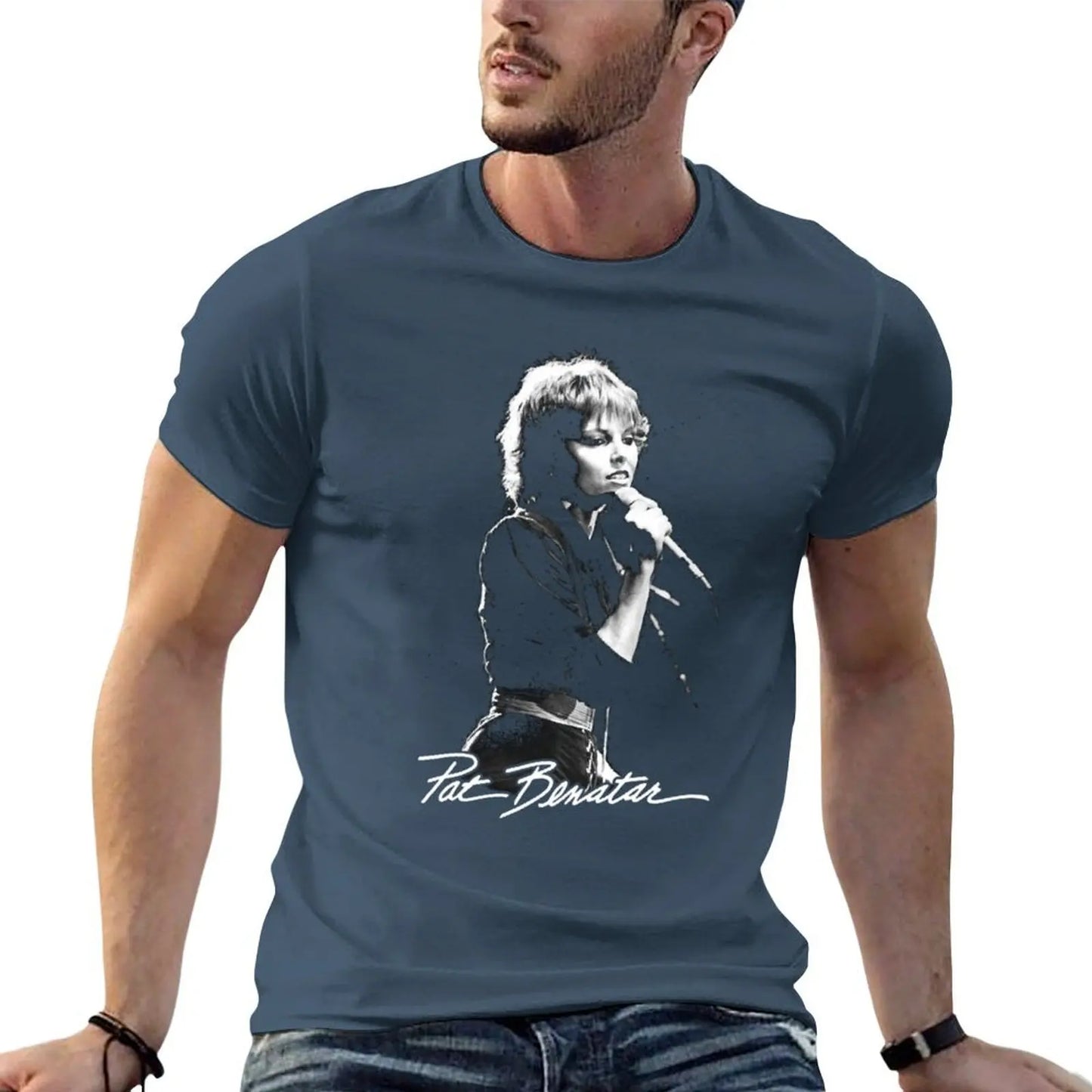 72 chemise graphique chemises homme de créateur T-Shirt T PAT BENATAR t