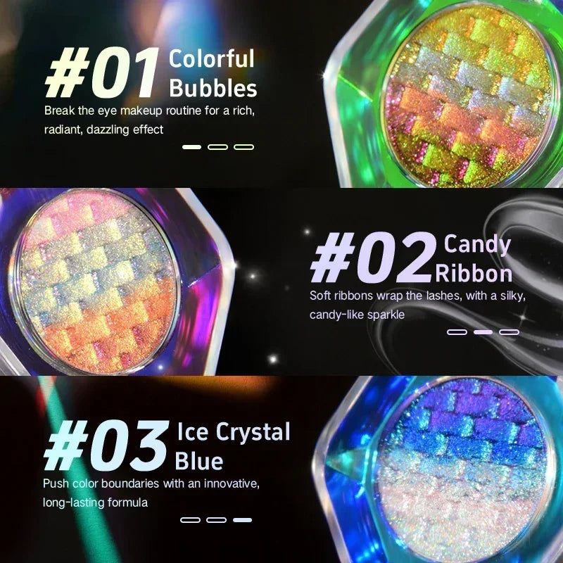 **« Fard à paupières– 5 couleurs scintillantes et longue tenue »**