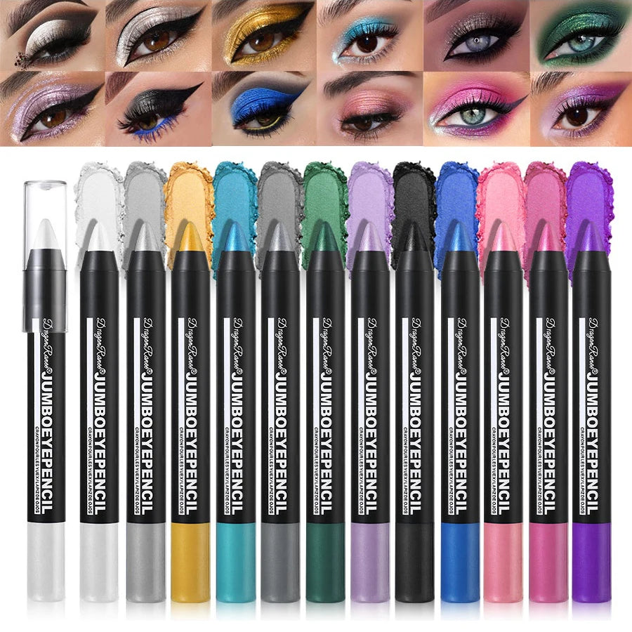 Crayon fard à paupières nacré et scintillant, délicat, illuminateur et contouring, application en un geste