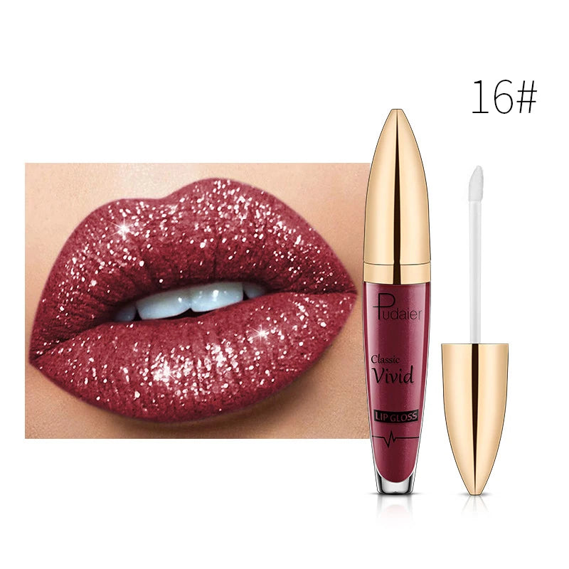Set 18 Couleurs Gloss à Lèvres Brillant – Rouge à Lèvres Liquide Mat et Pailleté, Longue Tenue, Waterproof, Maquillage des Lèvres