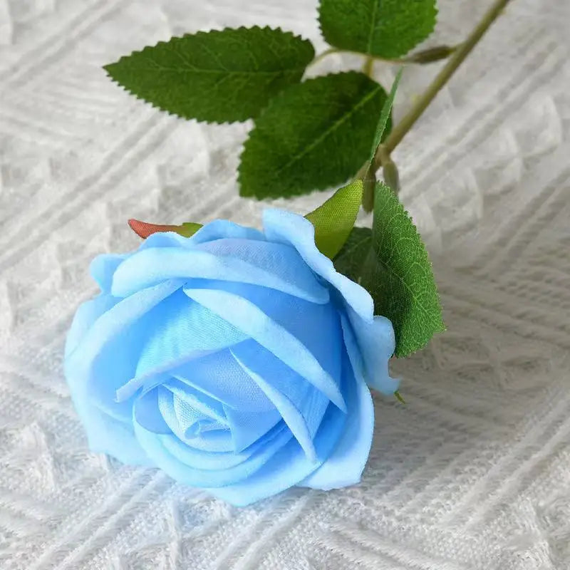 Artificial Rose Flower Stems – Realistic Red Roses for Home & Wedding Décor