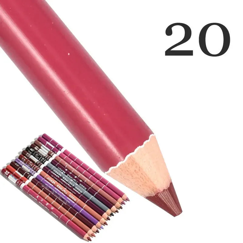 Set 28 Couleurs Crayons à Lèvres Waterproof – Mat, Teintes Nude et Rouge, Longue Tenue, Anti-Transfert, Maquillage des Lèvres pour Femmes, Fête