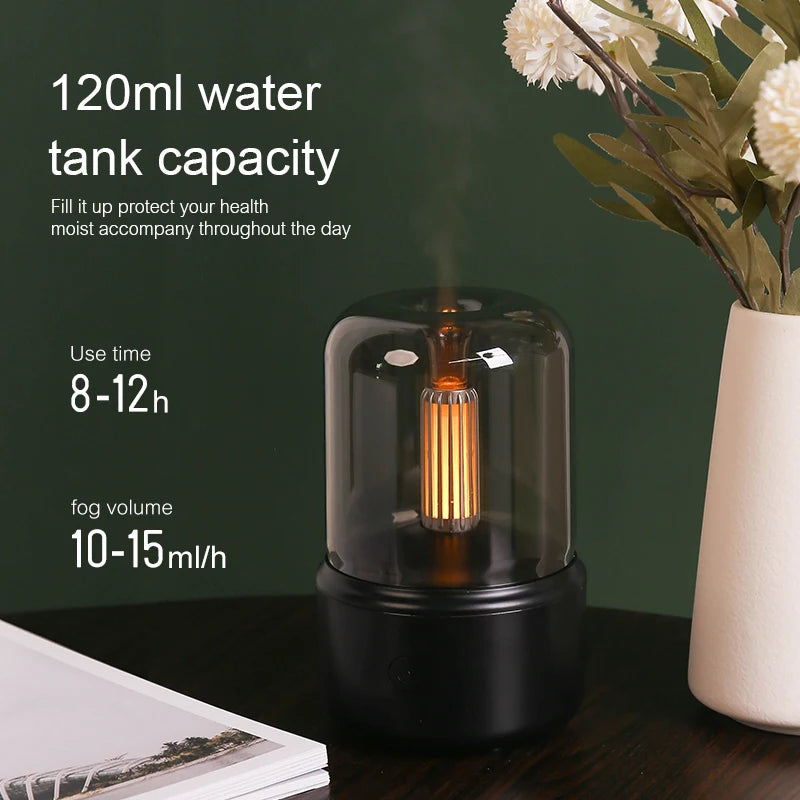 Portable Mini Aroma Diffuser – USB Essential Oil Humidifier with LED Night Light