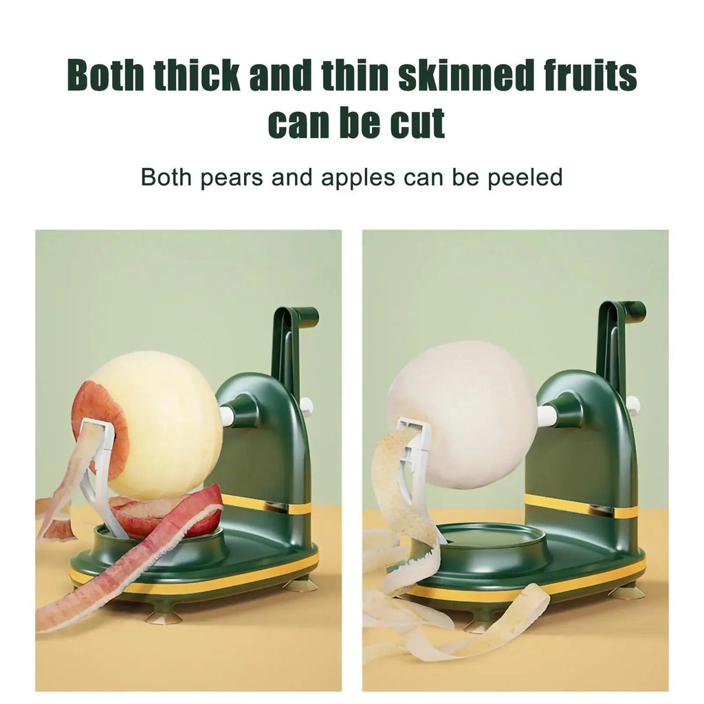 Manual Hand Crank Apple Peeler, Slicer & Corer – Fruit Peeling Machine with Divider and Replacement Blades