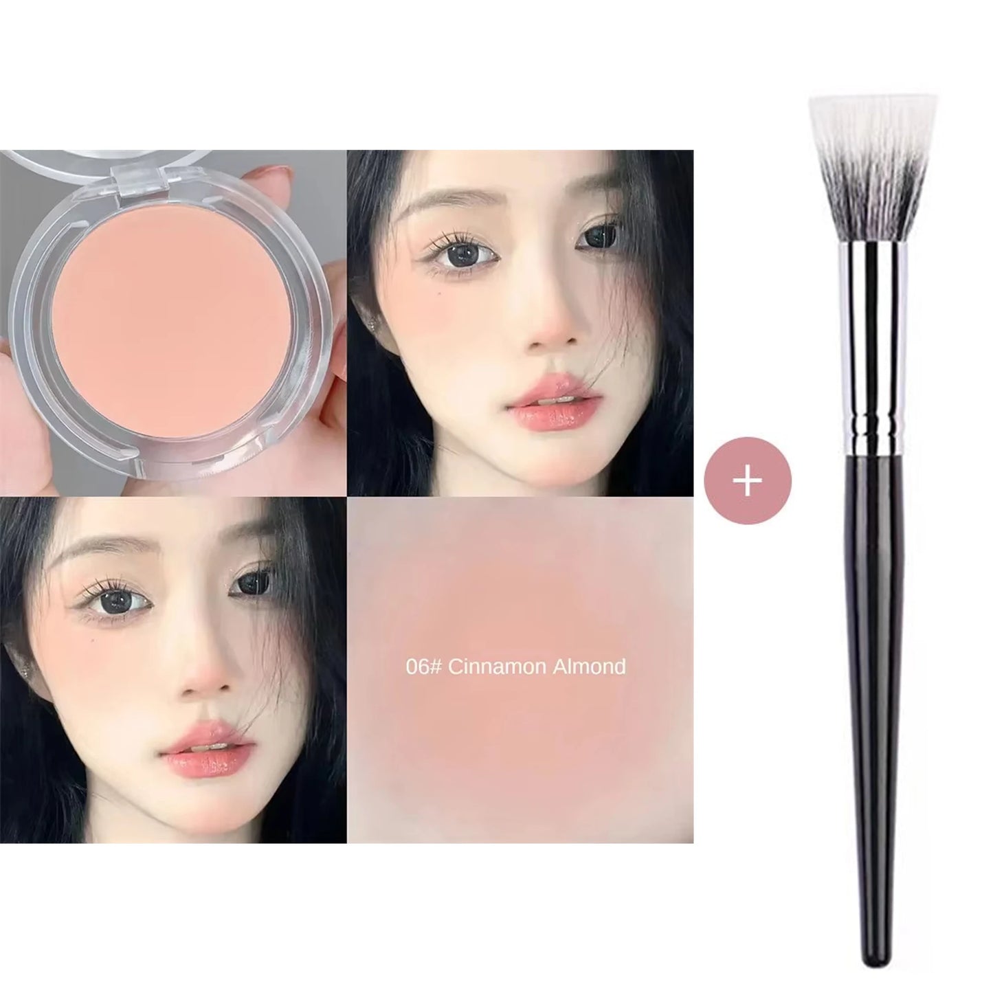 Blush Monochrome Mat — Couleur Naturelle pour les Joues, Illumine le Visage, Résistant à l’Eau, Pour Contouring Facial, Poudre Douce pour Maquillage