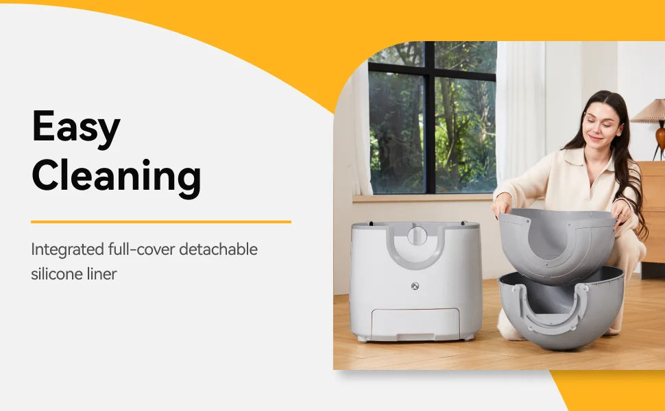 Self-Cleaning Open-Top Cat Litter Box – Extra Large Automatic Litter Box