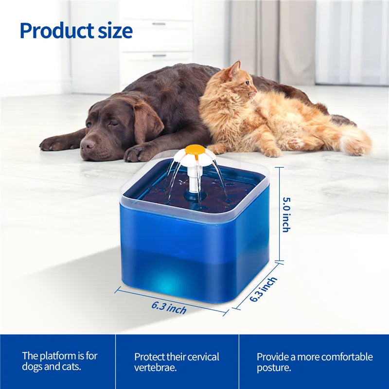 Smart 2L Water Fountain for Cats & Dogs