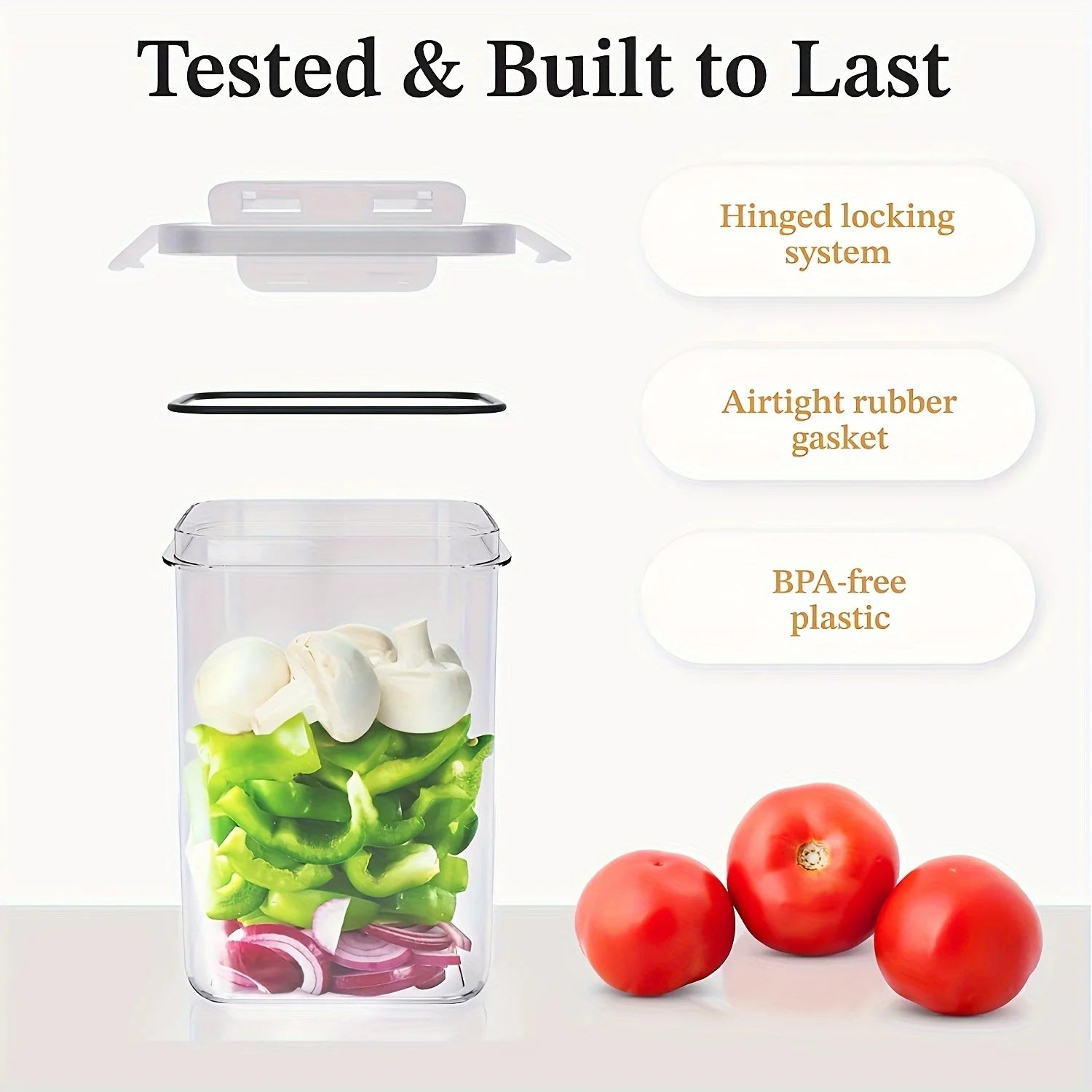 48-Piece Food Storage Container Set with Lids – Pantry Organizer Set with Labels & Marker