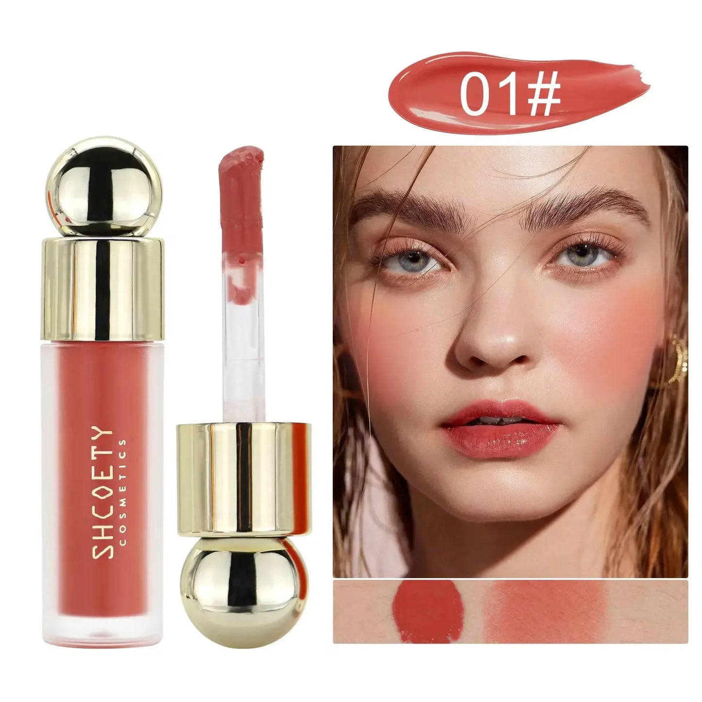 Blush stick multifonction – Pour joues et visage, crème blush naturelle, longue tenue – Haute intensité de couleur, illumine le teint, waterproof