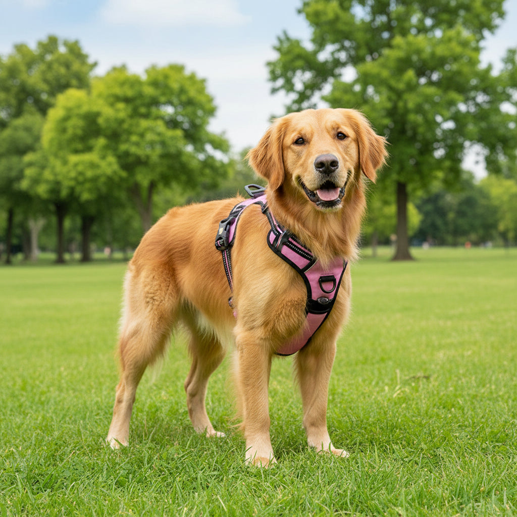 Adjustable No-Pull Dog Harness – Reflective Front-Clip Harness with Handle
