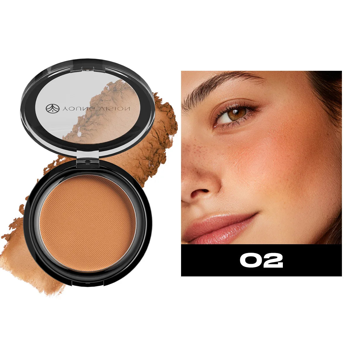 Bronzer mat soyeux – Poudre de contour longue tenue pour maquillage, effet 3D pour sculpter le visage – Correcteur pour contour profond et ombre du nez, palette de maquillage