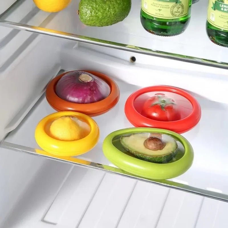 Fruit & Vegetable Fresh Storage Containers – Airtight Reusable Food Saver Set