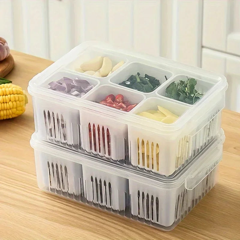 Airtight Food Storage Container with Lid – Fresh Box for Onion, Garlic & Fruit