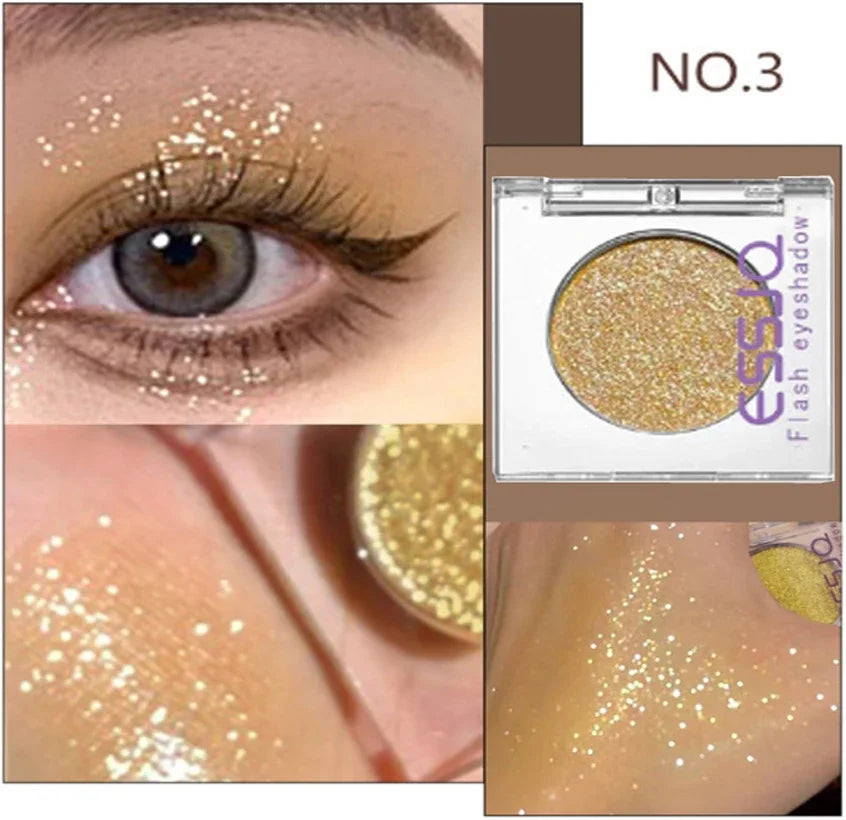 Palette Fard à Paupières Pro — Tenue Longue, Mono Couleur, Waterproof, Fini Nude, Perlé, Mat et Pailleté, Ombre à Paupières pour Maquillage Professionnel