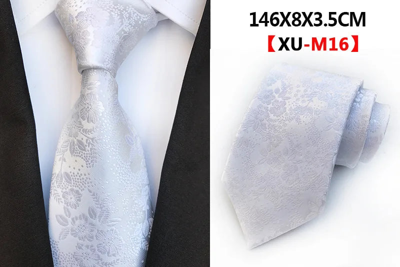 Cravate Homme en Soie 8 cm – Motif Floral Vert et Bleu, Jacquard, pour Costume, Mariage, Fête, Affaires, Cravate Formelle et Cadeau