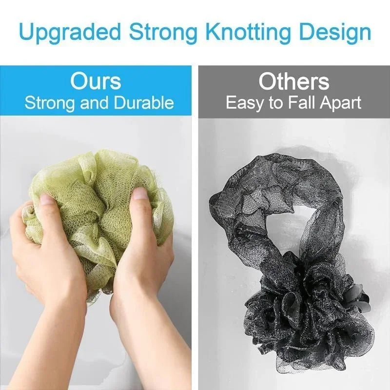 Large Bath Sponge Loofah Set – Mesh Shower Scrubber Bath Ball