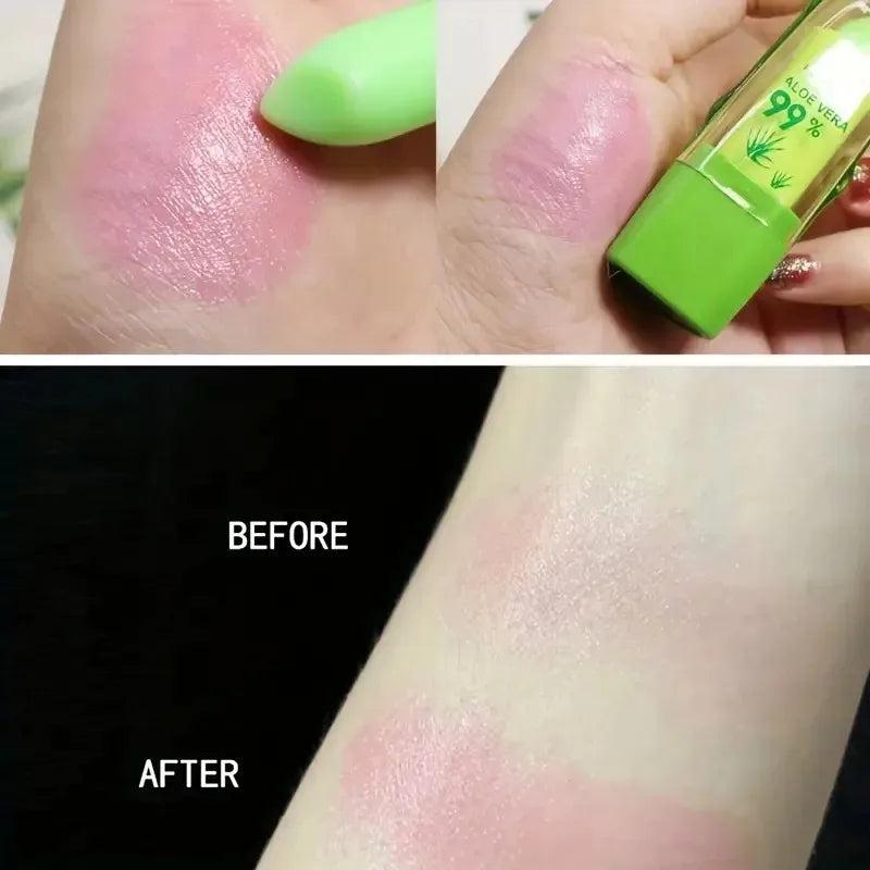 « Rouge à lèvres Aloe Vera – Hydratant, longue tenue et changement de couleur magique »