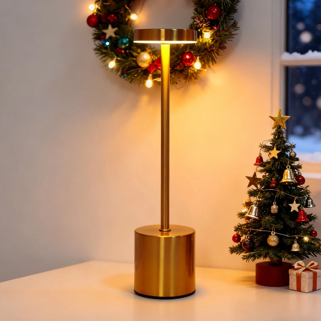 LED Ambient Table Lamp – USB Rechargeable Touch-Control Dimmable Night Light