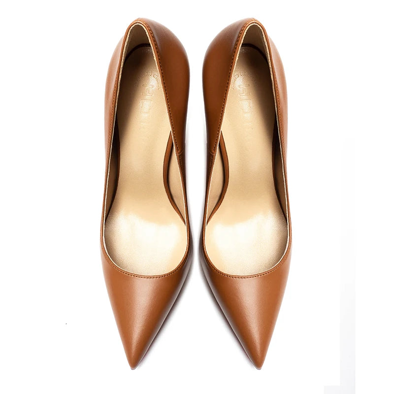 « Escarpins Femme Luxe – Talon 12 cm, Noir Mat, Semelle Rouge »