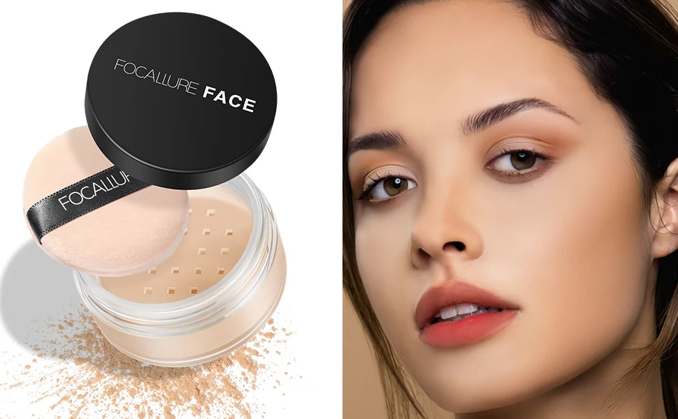 Poudre Libre Visage 3 Couleurs, Ultra-Légère, Finition Parfaite, Poudre Fixatrice Translucide Waterproof, Maquillage Professionnel