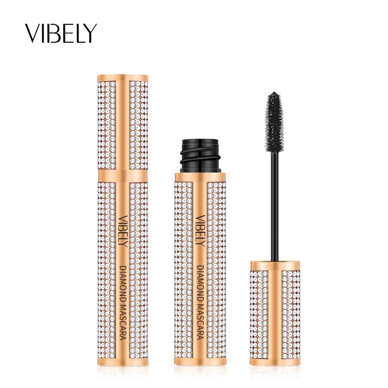Mascara 4D diamant fibres de soie waterproof allongeant et volumisant cils noir