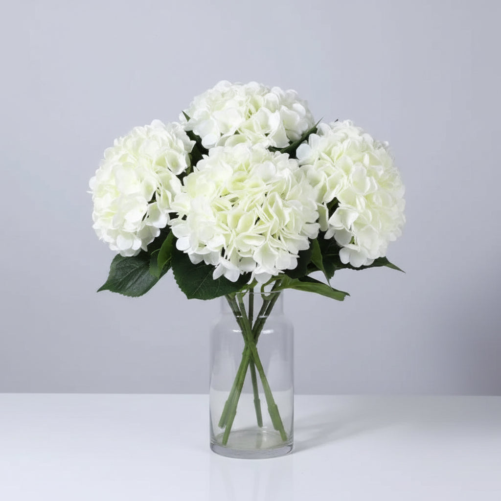 58CM Artificial Hydrangea Bouquet – Realistic Silk Flowers for Home & Wedding Décor