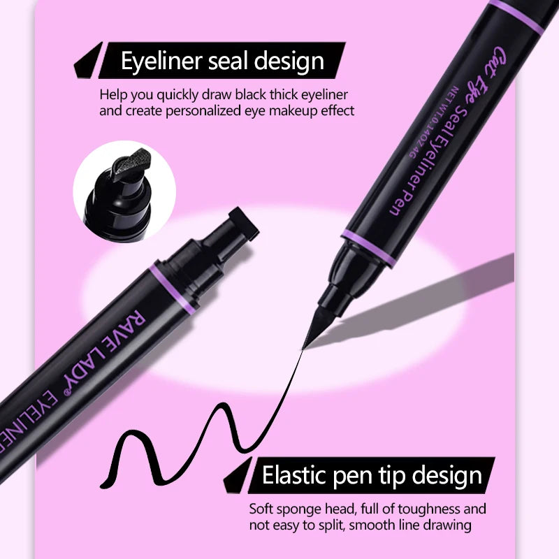 Crayon eyeliner liquide double embout, waterproof, séchage rapide, longue tenue - Maquillage pour les yeux