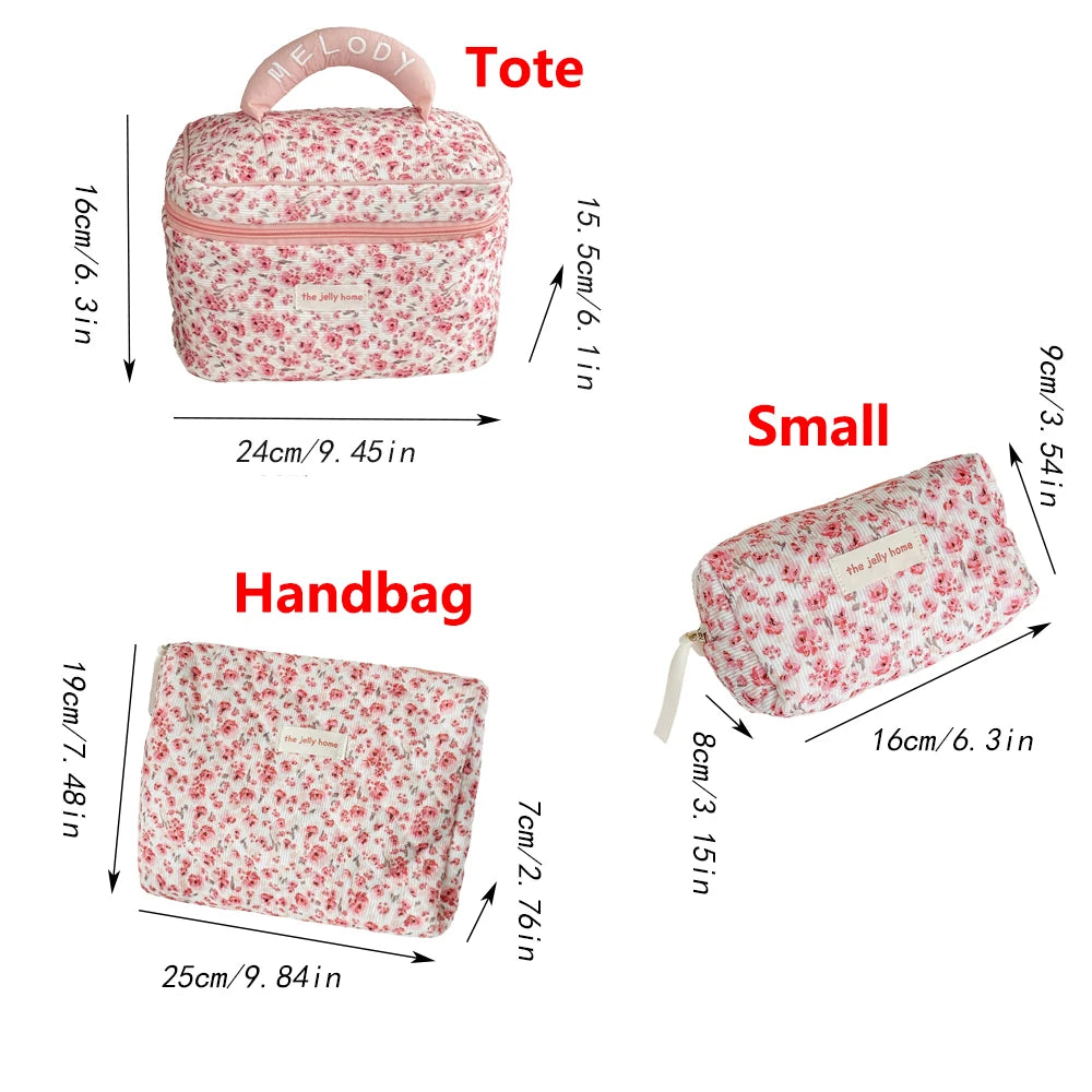 Floral Cosmetic Travel Bag