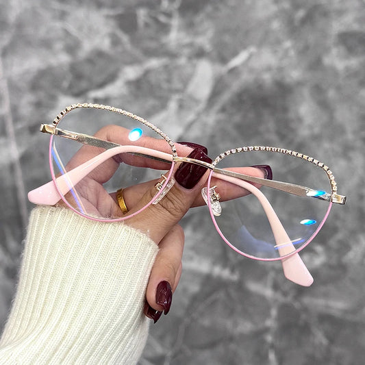Lunettes décoratives simples adaptées aux visages ronds, monture multicolores, tendance élégante, différentes couleurs disponibles