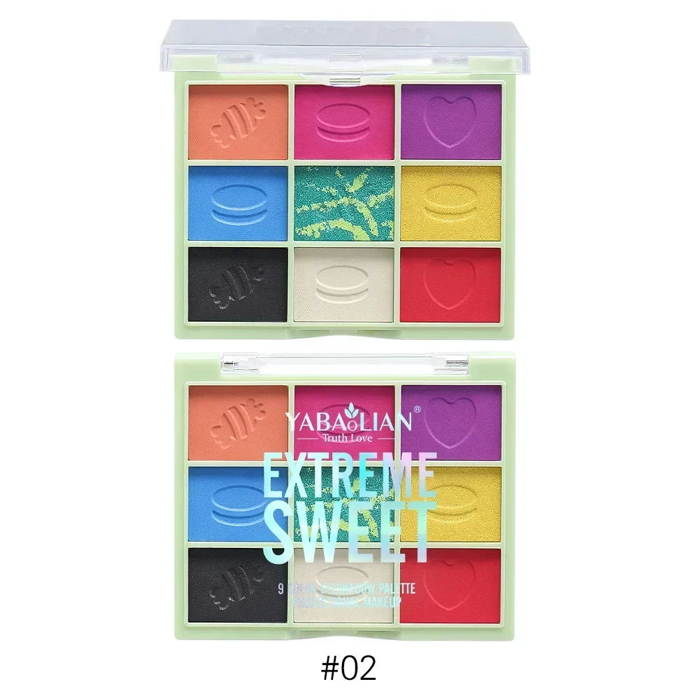 Palette fards à paupières 6/9 couleurs, nacré, mat et pailleté, longue tenue, scintillant, maquillage yeux