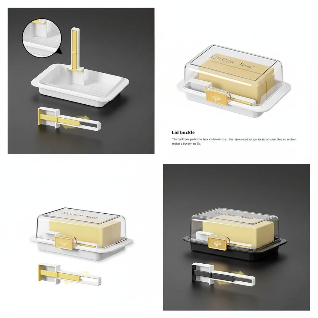 Butter Storage Box with Clear Lid – Fresh-Keeping Cheese & Butter Container