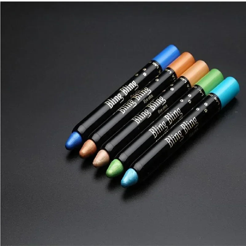 Crayon fard à paupières waterproof nacré – 15 couleurs, paillettes et scintillant, longue tenue, eyeliner et maquillage des yeux