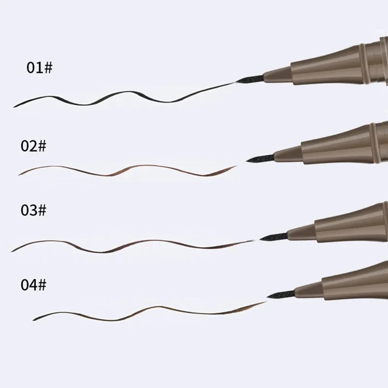 Eyeliner Liquide Ultra-Fin – Waterproof, Longue Tenue, Noir et Marron, Anti-Sueur, Séchage Rapide, Mat, Maquillage des Yeux