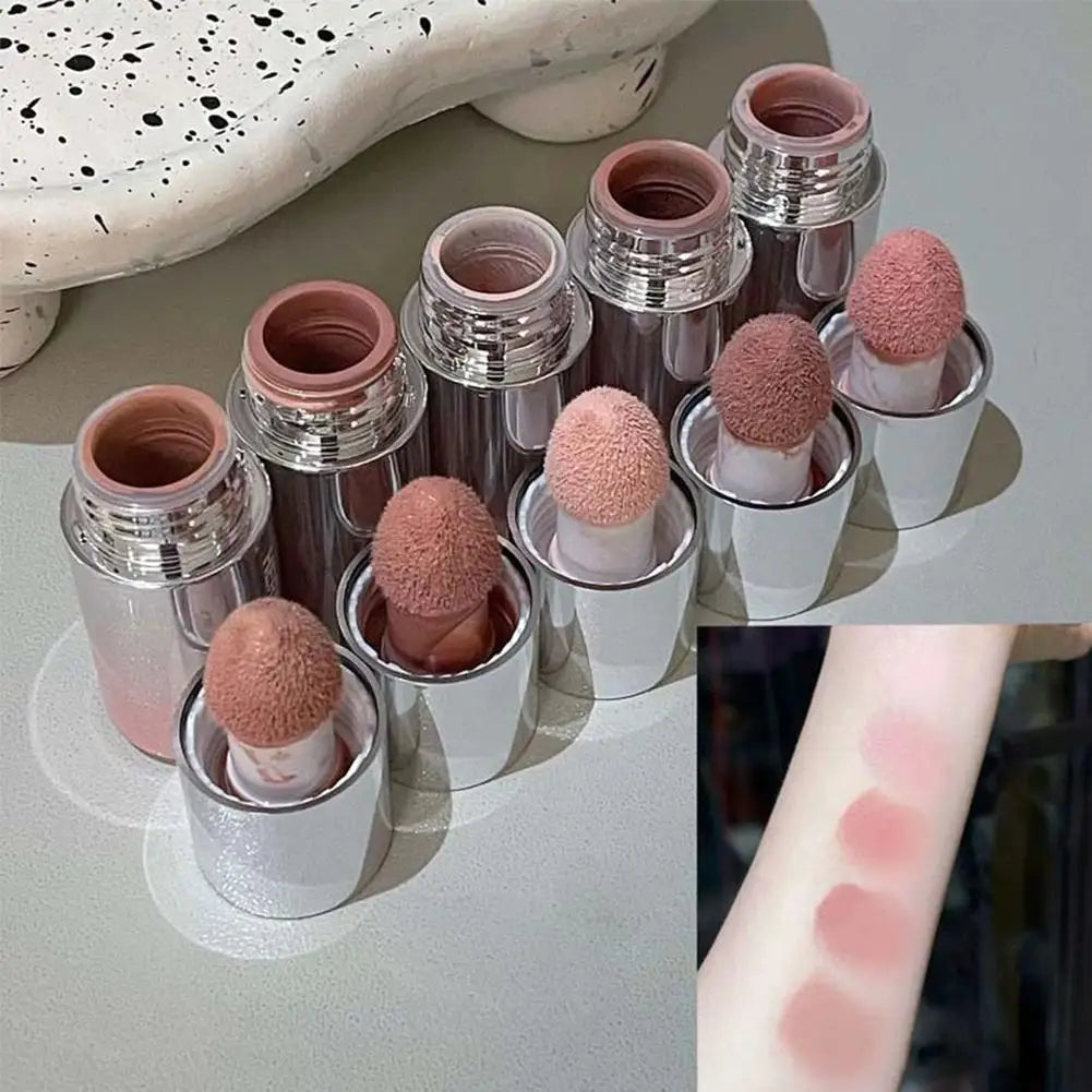 Blush Liquide Visage — Texture Mousse Lisse pour Joues et Yeux, Fini Mat et Pailleté, Stick Waterproof pour Contour et Highlight, Maquillage Complet