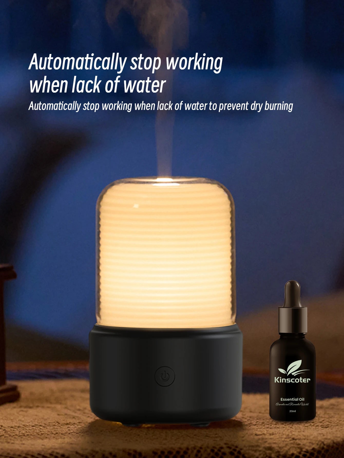 Portable Mini Aroma Diffuser – USB Essential Oil Humidifier with LED Night Light