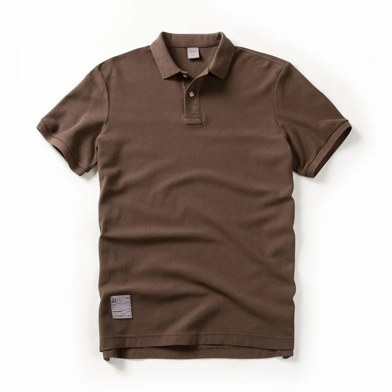 Polo Chemise 2024 Nouveau Été Revers artificiel asticité T-shirt Solide document De Mode À Manches Courtes D'affaires Décontracté Hommes Vêtements M-3XL musicien 13200