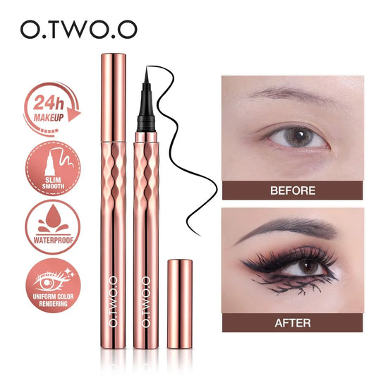 Crayon Eyeliner Liquide– Tenue 24 Heures, Facile à Dessiner, Étanche, Séchage Rapide, Lisse, Maquillage Naturel des Yeux