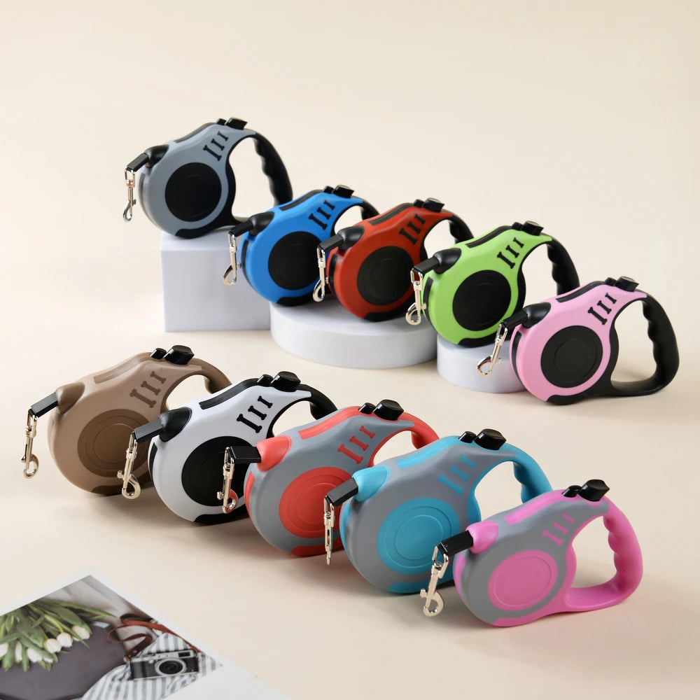 Retractable Dog Leash – 3m & 5m Adjustable Walking Lead for Small & Large Dogs