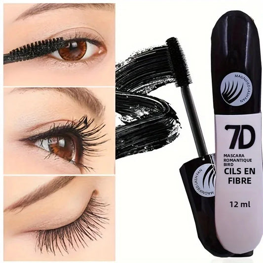 Set mascara 7D fibres waterproof, anti-transpiration, anti-taches base fine adaptée à tous types de peau longue tenue