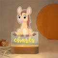 Personalized Animal Night Light with Custom Name – Acrylic LED Lamp for Kids' Bedrooms